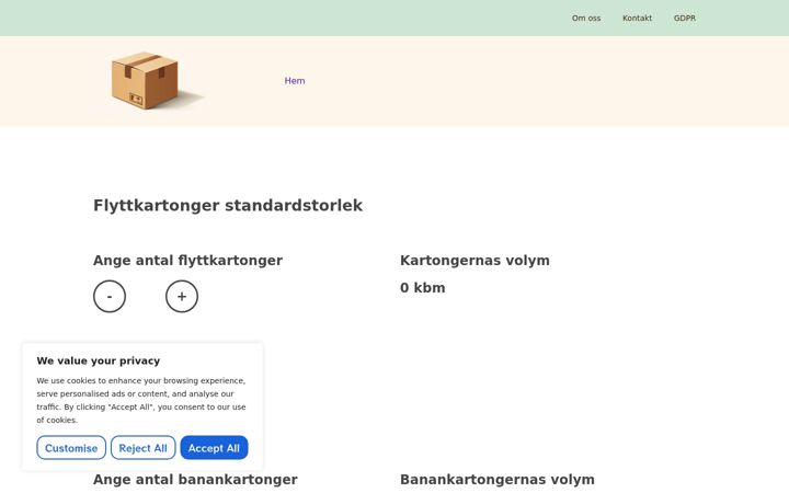 Screenshot of hur-manga-flyttkartonger-pa-en-kubikmeter.se