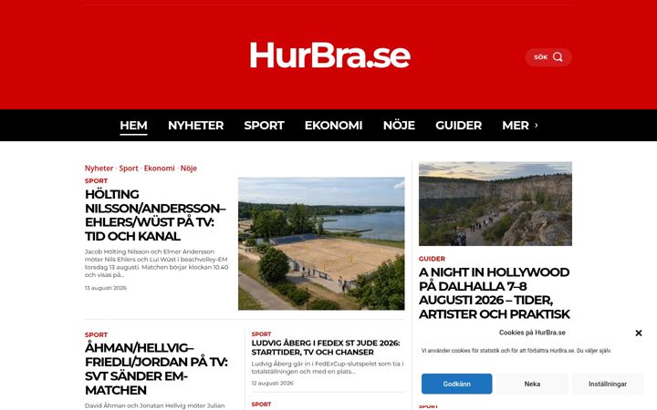 Screenshot of hurbra.se