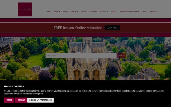 Screenshot of hurfords.co.uk