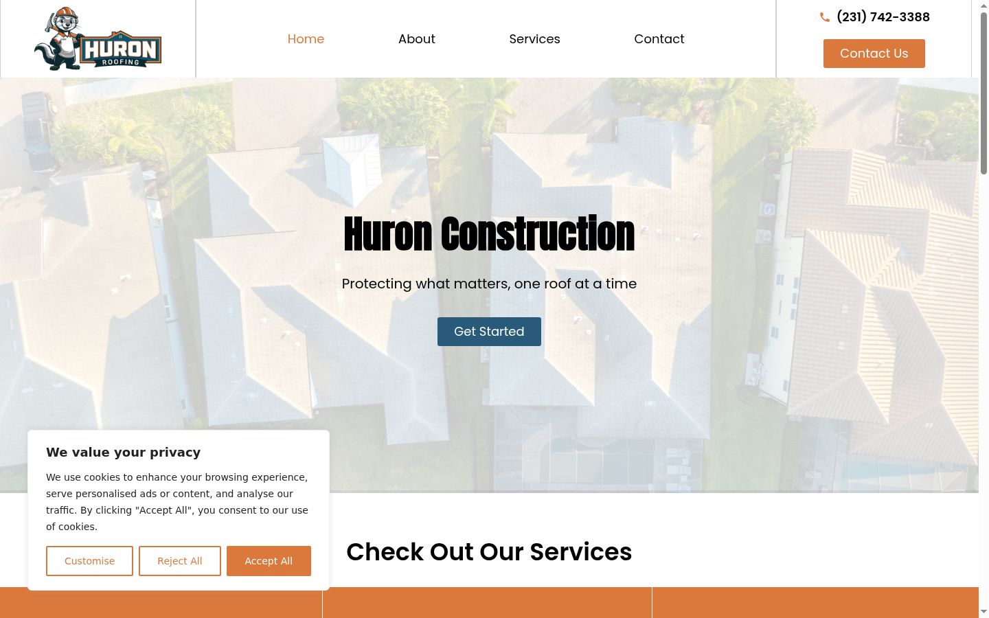 Screenshot of the consent banner shown before any interaction