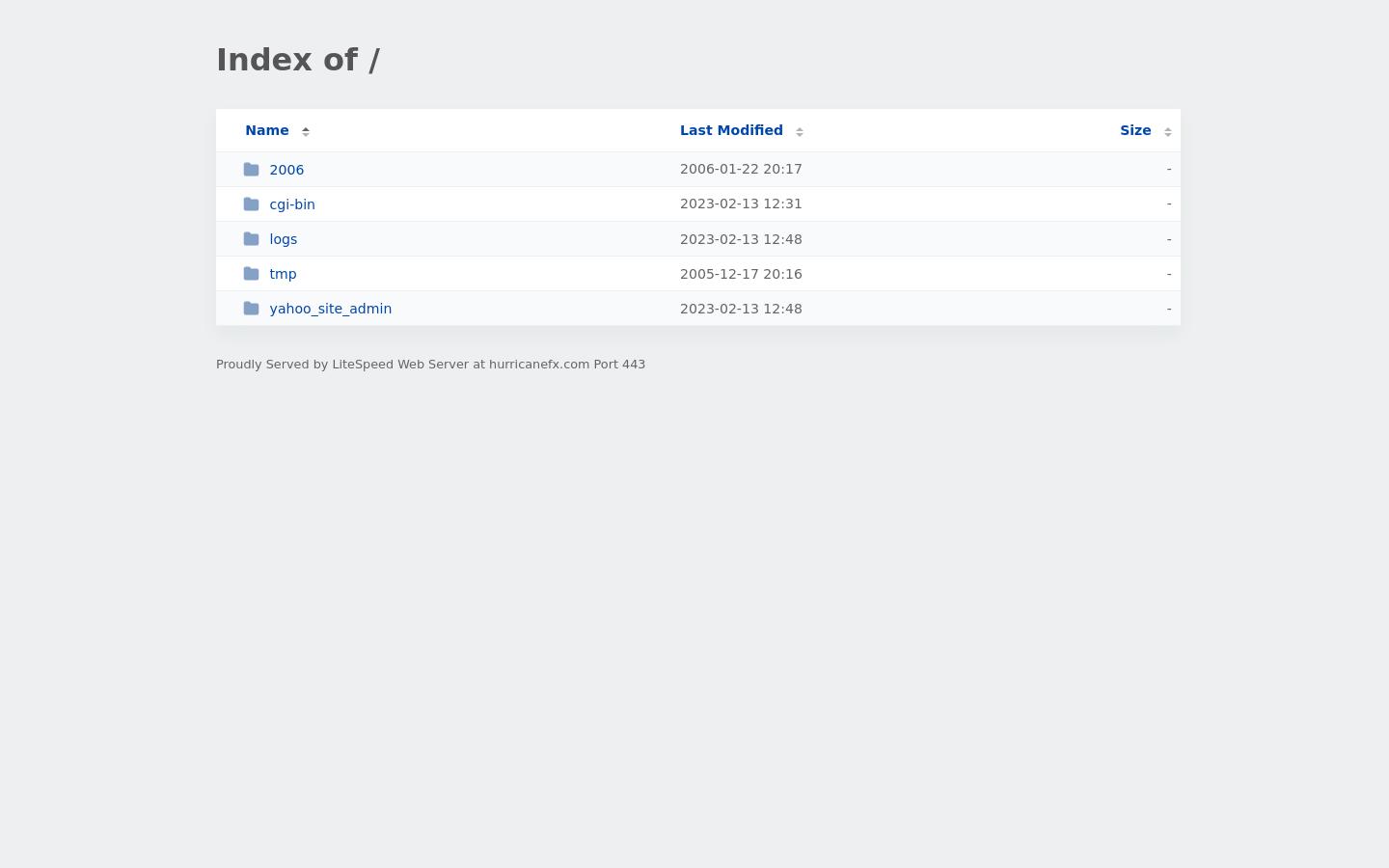 Screenshot of hurricanefx.com