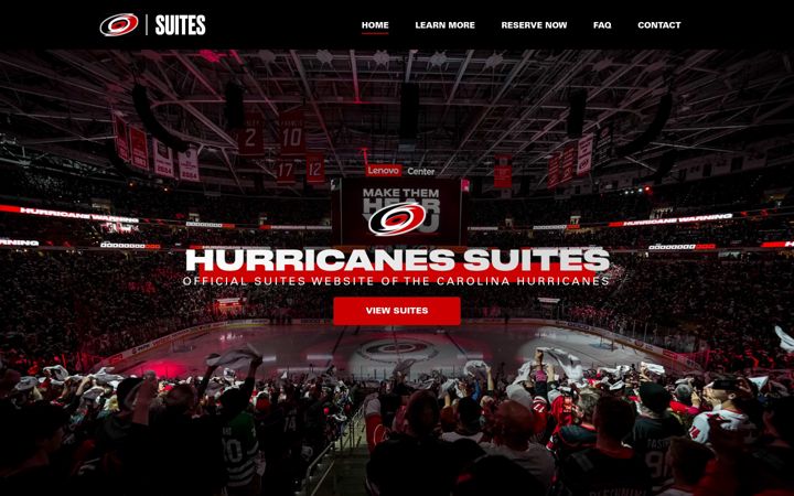 Screenshot of hurricanessuites.com