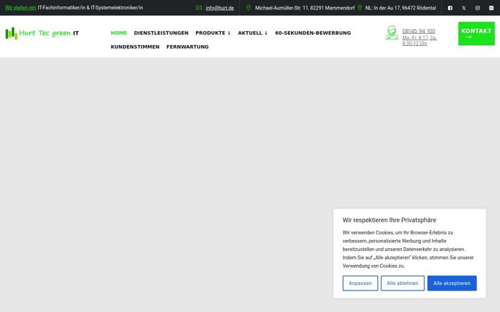Screenshot of hurt-tec.de