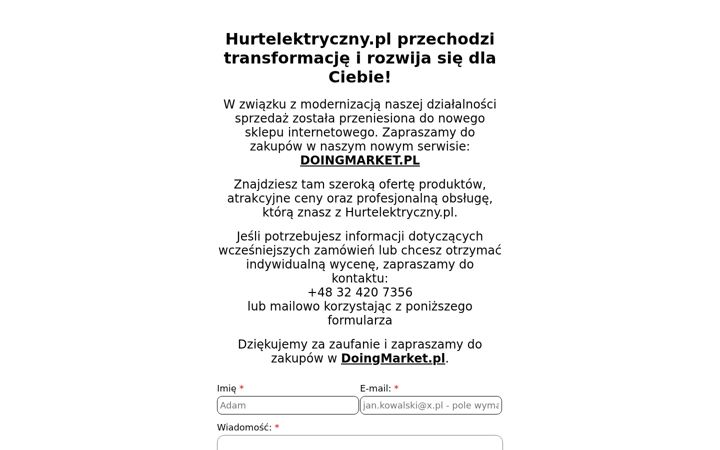 Screenshot of hurtelektryczny.pl