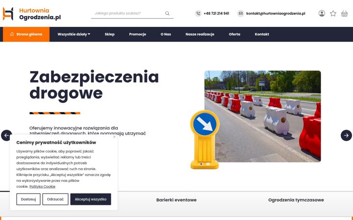 Screenshot of hurtowniaogrodzenia.pl