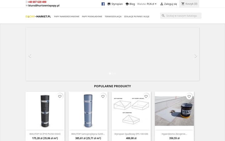 Screenshot of hurtowniapapy.pl