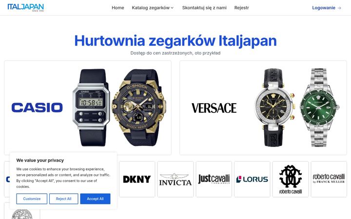 Screenshot of hurtowniazegarkowweb.pl