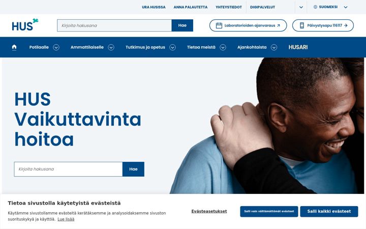 Screenshot of hus.fi
