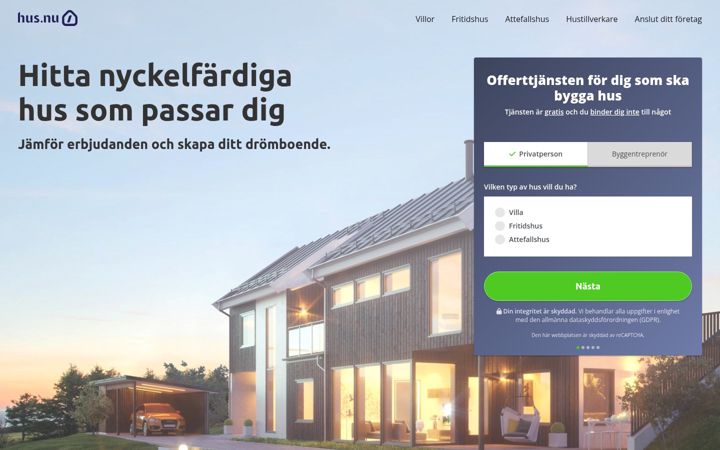 Screenshot of hus.nu