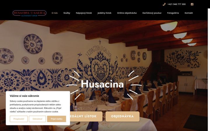 Screenshot of husacinaugalika.sk