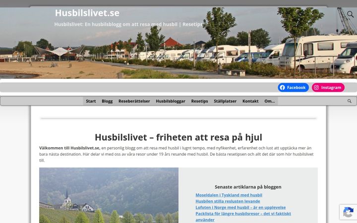 Screenshot of husbilslivet.se