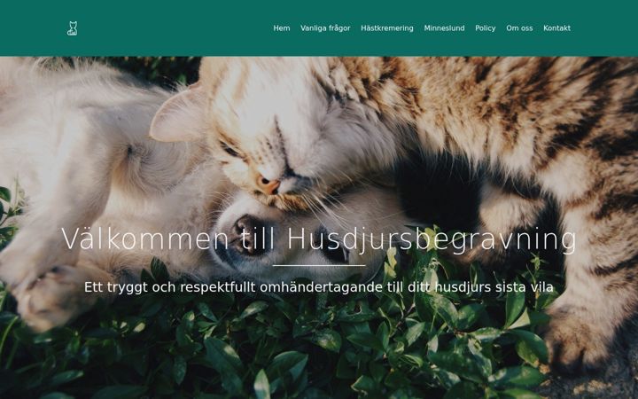Screenshot of husdjursbegravning.se