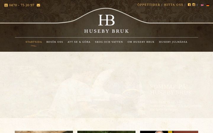Screenshot of husebybruk.se