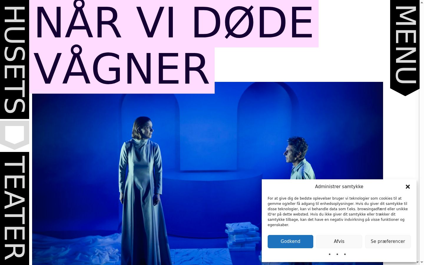 Skærmbillede af samtykkebanneret, som det blev vist før nogen interaktion