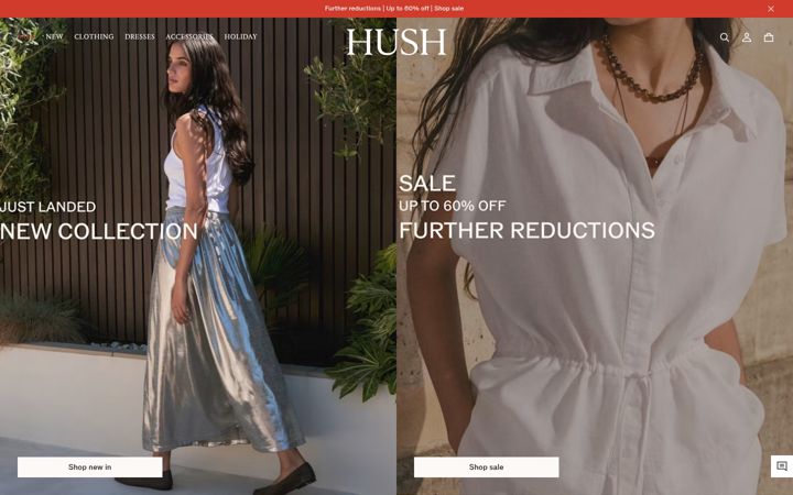 Screenshot of hush-uk.com