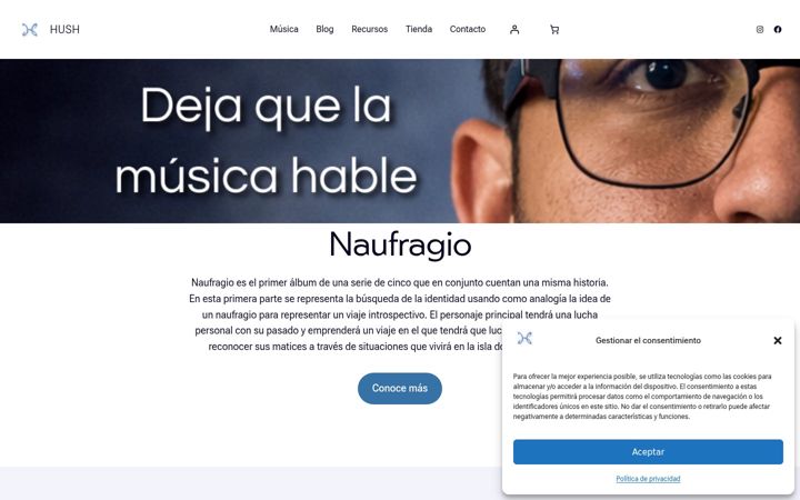 Screenshot of hushoficial.com