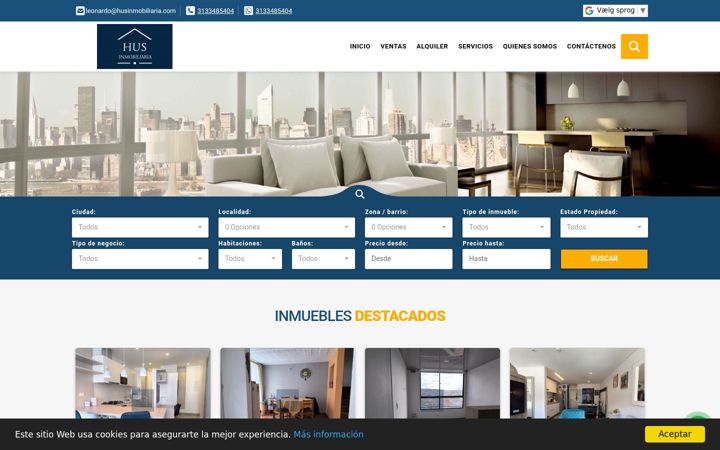 Screenshot of husinmobiliaria.com