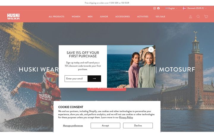 Screenshot of huskiwear.se