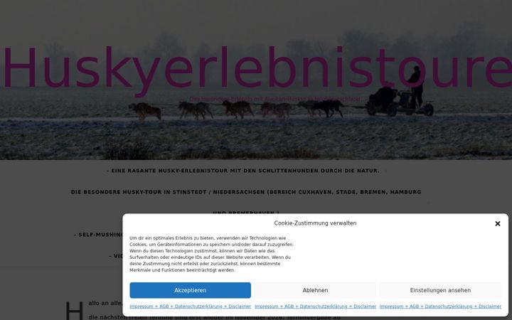 Screenshot of huskyerlebnistouren.de