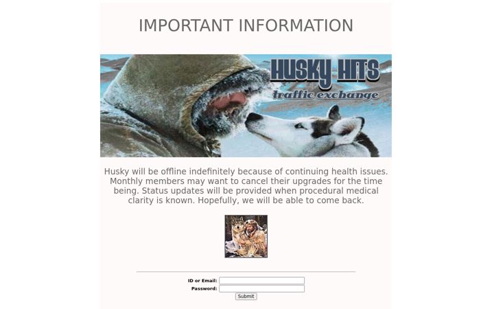 Screenshot of huskyhits.com