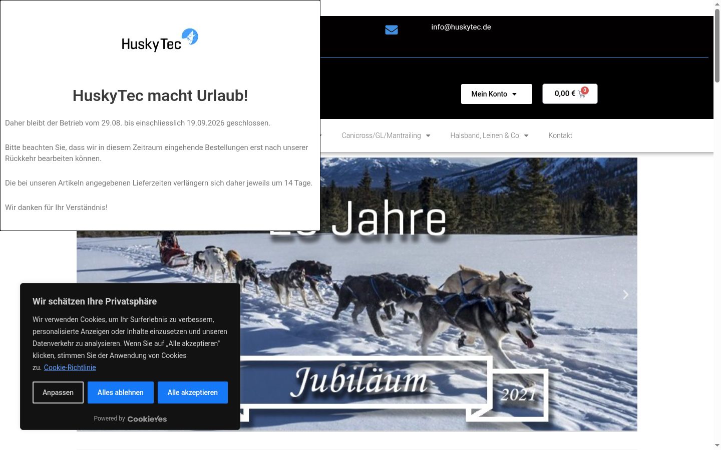Snímek obrazovky baneru souhlasu zobrazeného před jakoukoli interakcí