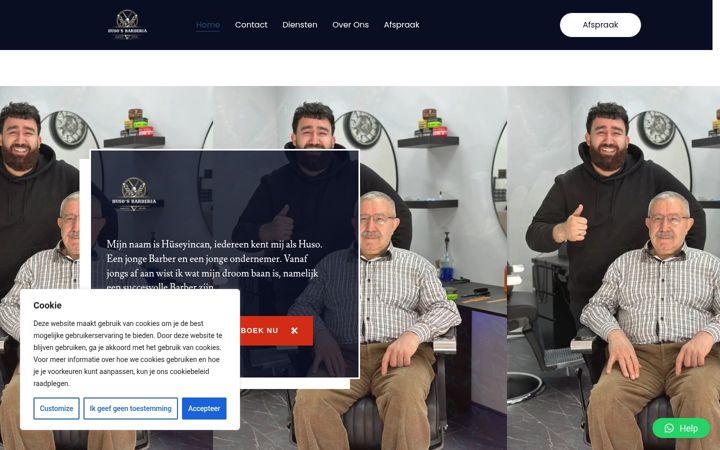 Screenshot of husosbarberia.com