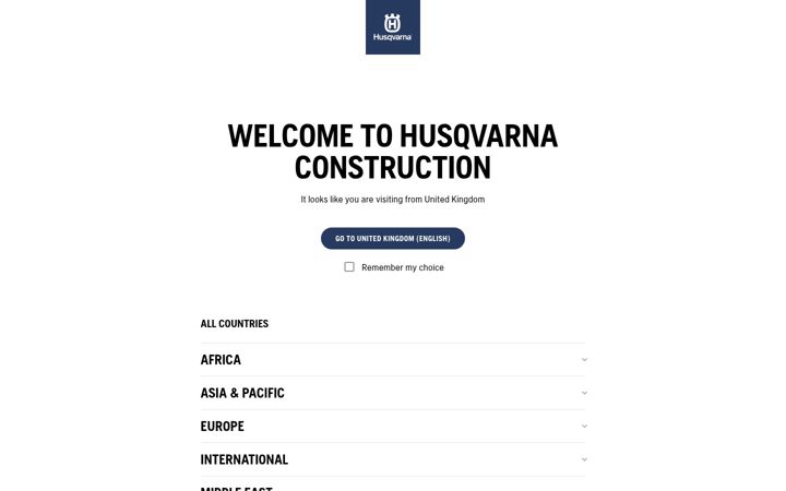 Screenshot of husqvarnaconstruction.com