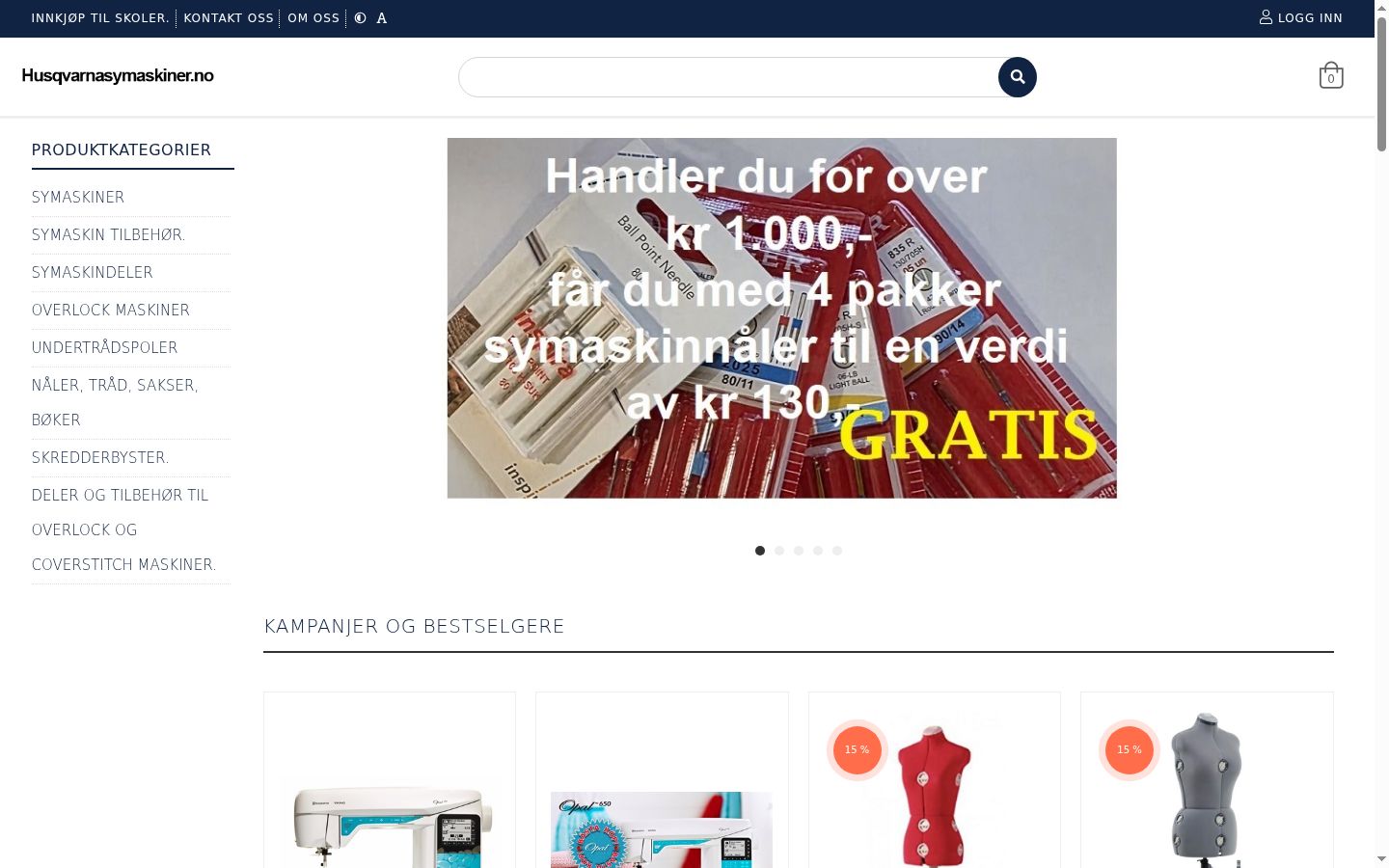 Skjermbilde av samtykkebanneret slik det vises før noen interaksjon
