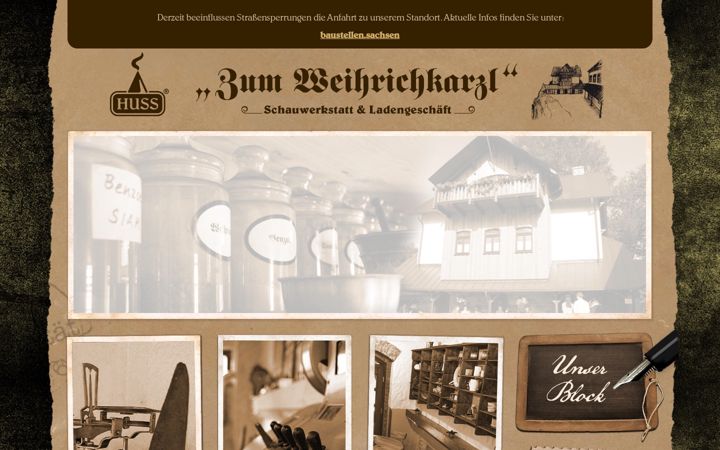 Screenshot of huss-schauwerkstatt.de