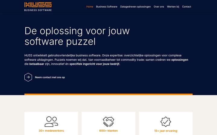 Screenshot of huss.nl
