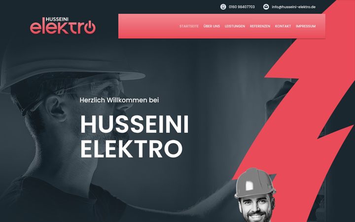 Screenshot of husseini-elektro.de