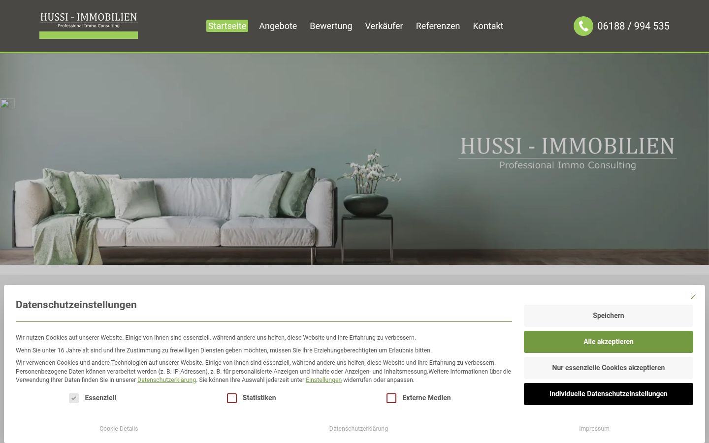 Screenshot van de toestemmingsbanner zoals getoond vóór enige interactie