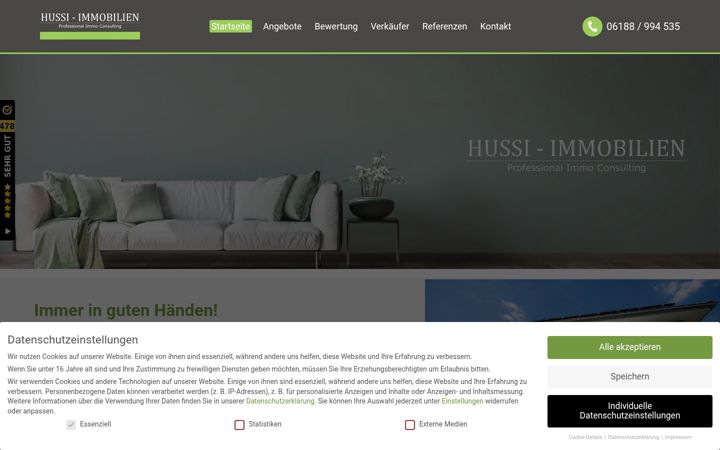 Screenshot of hussi-immobilien.de