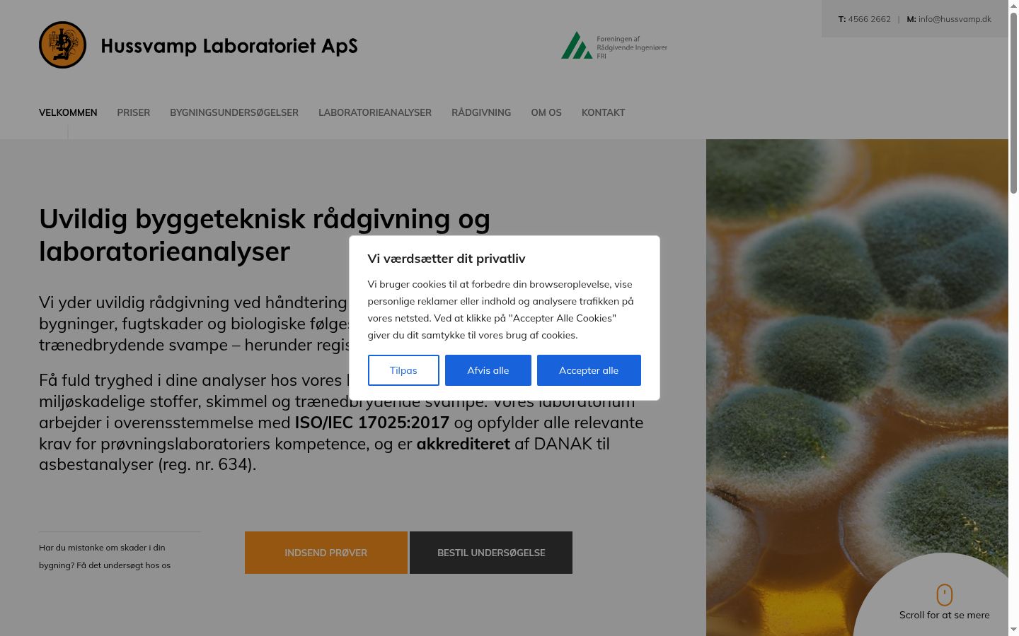 Ekrānuzņēmums ar piekrišanas baneri, kas tika rādīts pirms jebkādas mijiedarbības