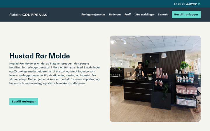 Screenshot of hustadror.no