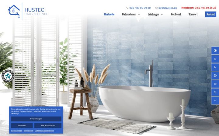 Screenshot of hustec.de