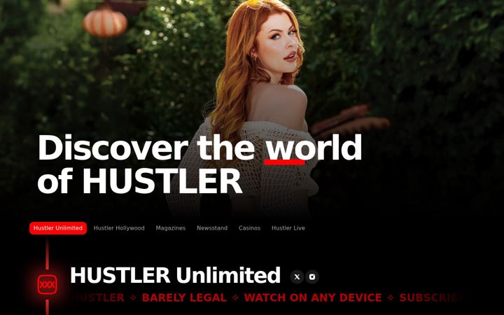 Screenshot of hustler.com