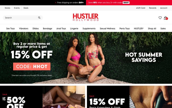 Screenshot of hustlerhollywood.com