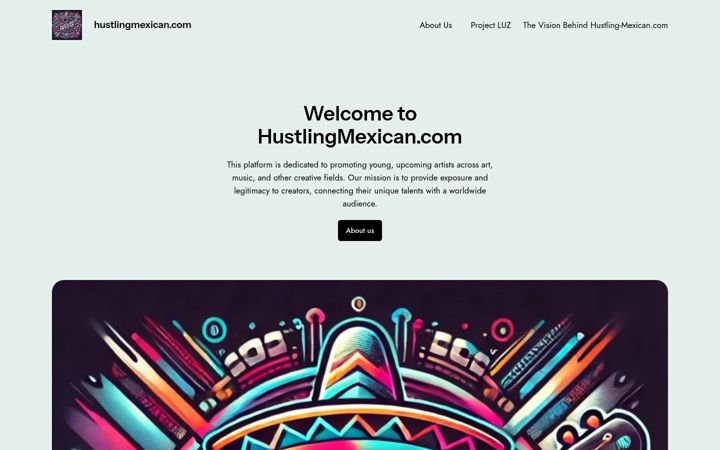 Screenshot of hustlingmexican.com