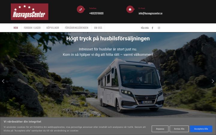 Screenshot of husvagnscenter.se