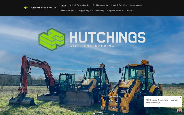 Screenshot of hutchingscivils.co.uk