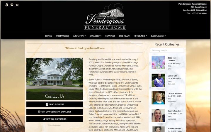 Screenshot of hutchingspendergrassfc.com