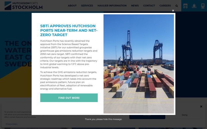Screenshot of hutchisonportsstockholm.se