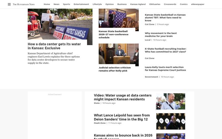 Screenshot of hutchnews.com