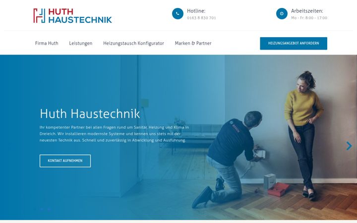 Screenshot of huth-haustechnik.de