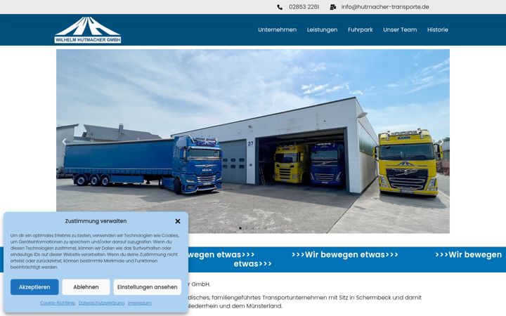 Screenshot του hutmacher-transporte.de