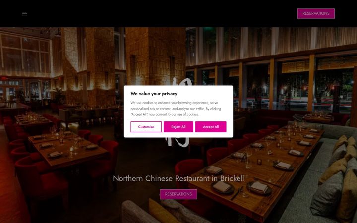 Screenshot of hutong-miami.com