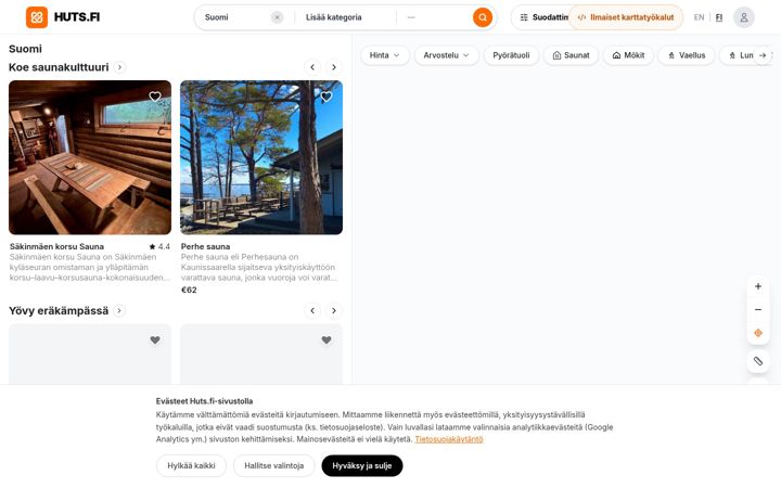 Screenshot of huts.fi