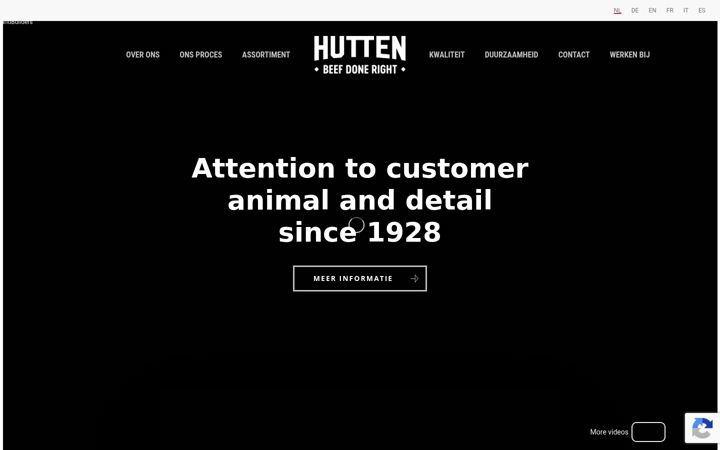 Screenshot of huttenbeef.com