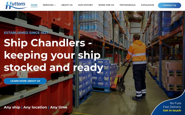Screenshot of huttons-chandlers.com